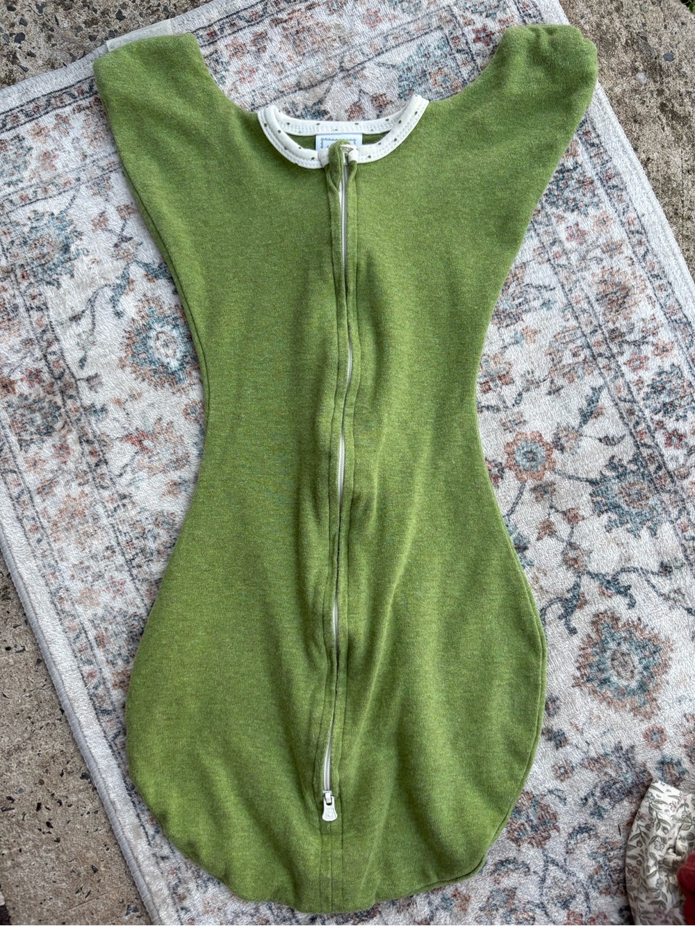 Swaddle Designs 0/3M Green Zippered Infant Swaddle SleepSack